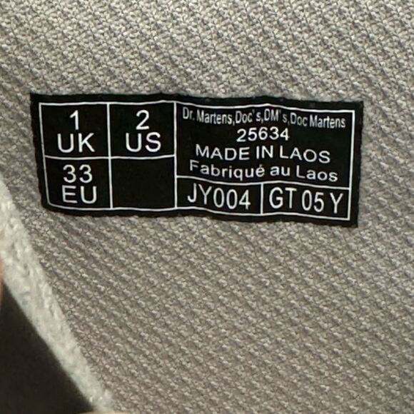 NWT Dr. Martens 1460 Big Kid Girls' Combat Boot Taupe Sz 2 - Picture 12 of 12